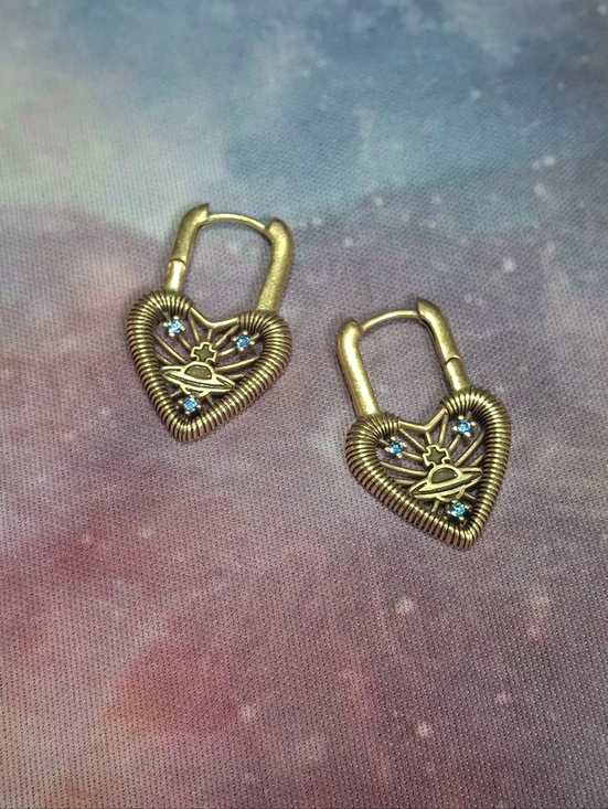 Vivienne Westwood Jewelry - Vivienne Westwood Gold Heart Huggie Earrings